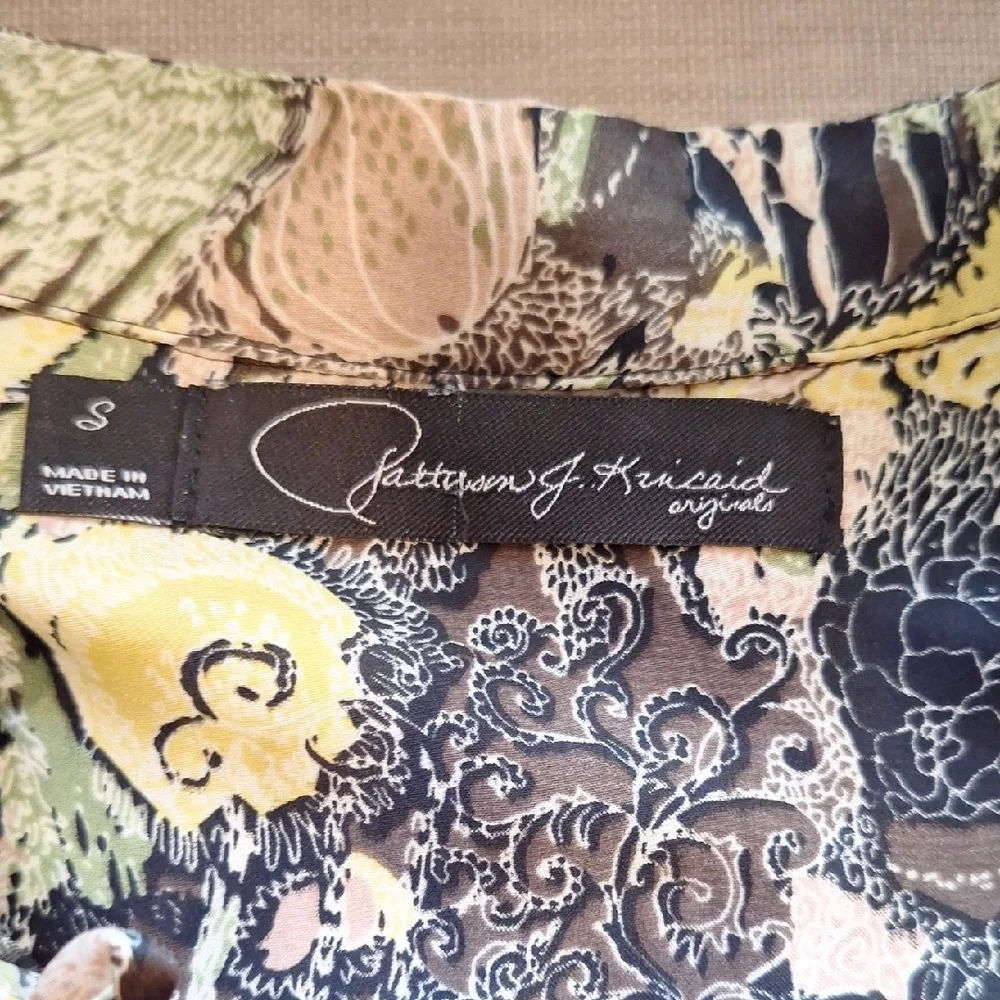Patterson J. Kincaid Lightweight Multicolor Blouse Small